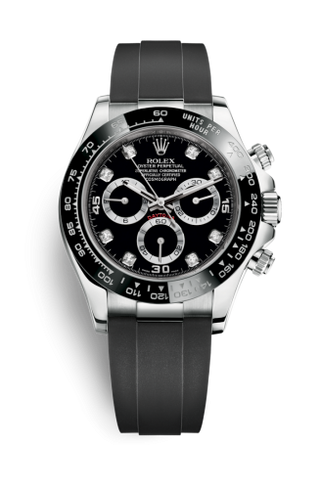 Rolex - 116519LN-0022  Cosmograph Daytona White Gold / Cerachrom / Black - Diamond / Oysterflex