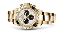 Rolex Cosmograph Daytona Yellow Gold / Black Mother of Pearl / Strap (116528-0038)