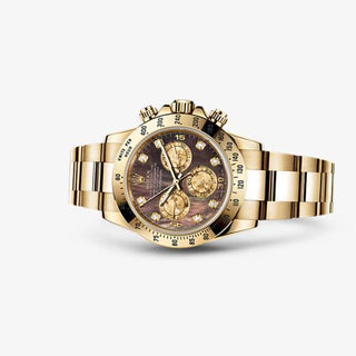 Rolex - 116528-0039  Daytona Yellow Gold Black Mother of Pearl Diamonds