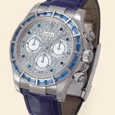 Rolex - 116589saciI-0001  Daytona White Gold  Blue Sapphire Strap Paved