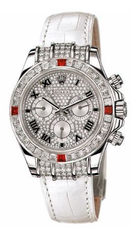 Rolex - 1165994ru-0002  Daytona White Gold Diamond Ruby Strap