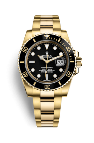 Rolex - 116618ln-0001  Submariner Date Yellow Gold / Black