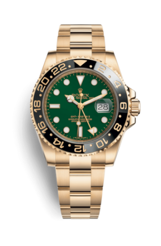 Rolex - 116718LN-0002  GMT-Master II Yellow Gold / LN / Green