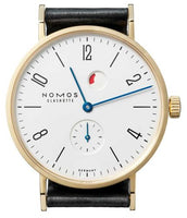 Nomos Glashütte Tangente Gold Gangreserve Datum (117)