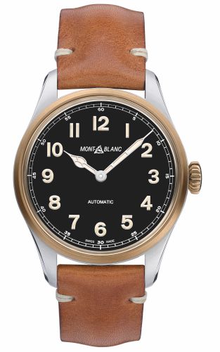 Montblanc - 117833  1858 Automatic 40 Stainless Steel / Bronze / Black / Calf