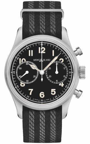 Montblanc - 117835  1858 Automatic Chronograph Stainless Steel / Black / NATO