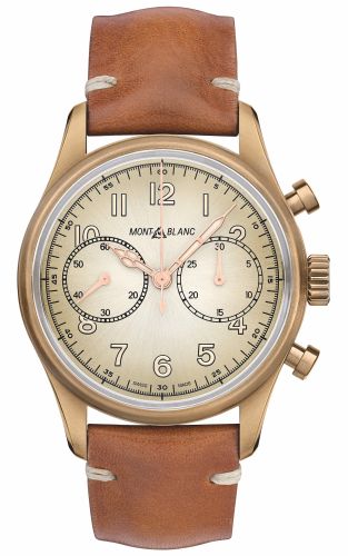 Montblanc - 118223  1858 Automatic Chronograph Bronze / Champagne / Calf