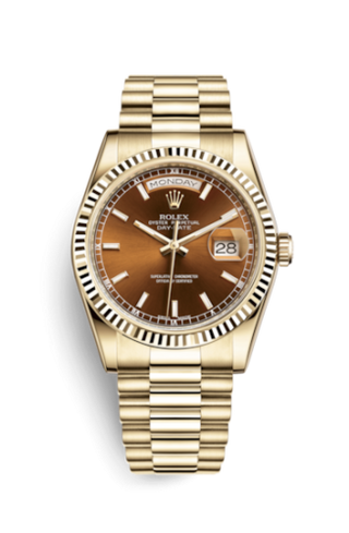 Rolex - 118238-0418  Day-Date 36 Yellow Gold Fluted / President / Coagnac