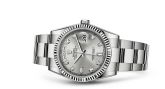 Rolex - 118239-0078  Day-Date 36 White Gold Fluted / Oyster / Silver Diamonds