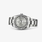 Rolex - 118239-0078  Day-Date 36 White Gold Fluted / Oyster / Silver Diamonds