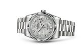 Rolex - 118239-0294  Day-Date 36 White Gold Fluted / President / Meteorite