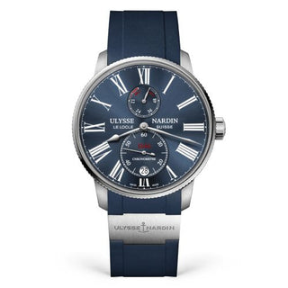 Ulysse Nardin - 1183-310-3/43  Marine Torpilleur Stainless Steel / Blue / Rubber