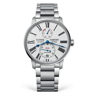 Ulysse Nardin - 1183-310-7M/40  Marine Torpilleur Stainless Steel / White / Bracelet