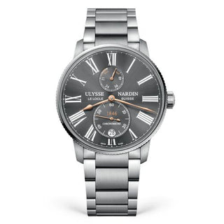 Ulysse Nardin - 1183-310-7M/42-BQ  Marine Torpilleur Stainless Steel / Grey / Bracelet