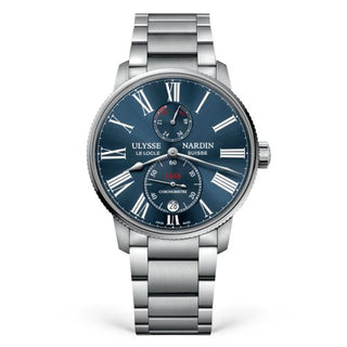 Ulysse Nardin - 1183-310-7M/43  Marine Torpilleur Stainless Steel / Blue / Bracelet