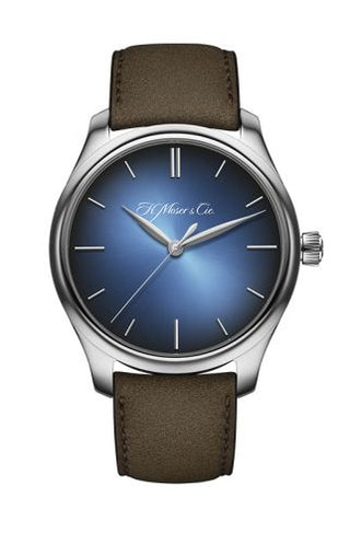 H. Moser & Cie - 1200-0201  Endeavour Centre Seconds White Gold / Funky Blue