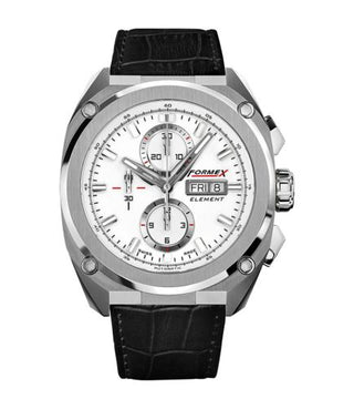 Formex - 1200.1.8011.311  Element Automatic Chronograph Full Steel / White / Croco