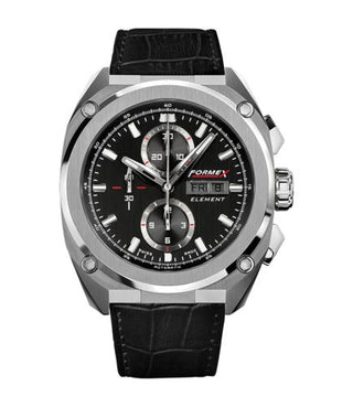 Formex - 1200.1.8021.713  Element Automatic Chronograph Full Steel / Black / Croco