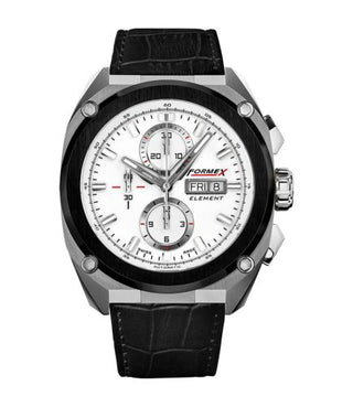 Formex - 1200.5.8017.311  Element Automatic Chronograph Ceramic Bezel / White / Croco