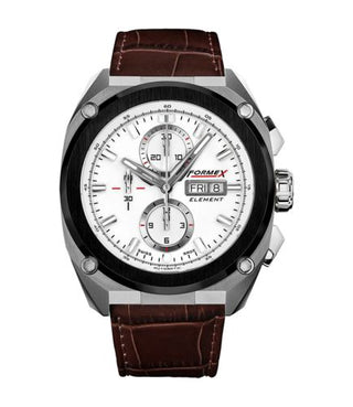 Formex - 1200.5.8017.322  Element Automatic Chronograph Ceramic Bezel / White / Croco