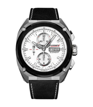 Formex - 1200.5.8017.713  Element Automatic Chronograph Ceramic Bezel / White / Calf