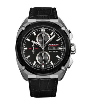 Formex - 1200.5.8027.311  Element Automatic Chronograph Ceramic Bezel / Black / Croco