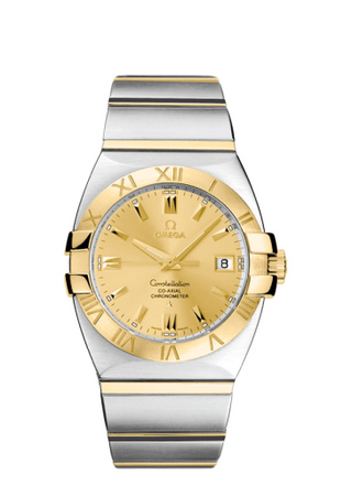 Omega - 1201.10.00  Constellation Co-Axial 35 Double Eagle Stainless Steel / Yellow Gold / Champagne