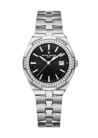 Vacheron Constantin - 1205V/100A-B591  Overseas Quartz Stainless Steel / Diamond / Black