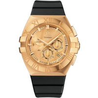 Omega Constellation Manhattan 28 Quartz Yellow Gold - Diamond / Flaxen Meteorite (121.52.41.50.08.001)