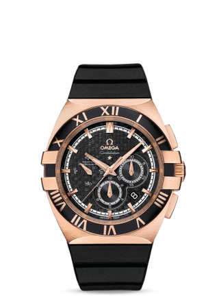 Omega - 121.62.41.50.01.001  Constellation Co-Axial 41 Chronograph Double Eagle Red Gold / Carbon / Rubber