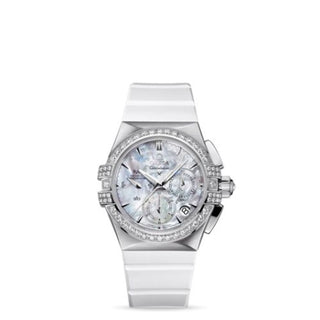 Omega - 121.17.35.50.05.001  Constellation Co-Axial 35 Chronograph Double Eagle Stainless Steel / MOP / Rubber