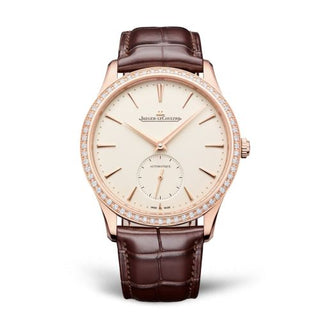 Jaeger-LeCoultre - 1212501  Master Ultra Thin Small Seconds Pink Gold - Diamond / Eggshell / Alligator