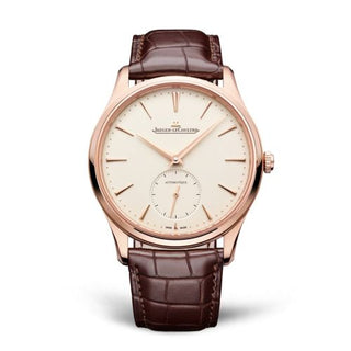 Jaeger-LeCoultre - 1212510  Master Ultra Thin Small Seconds Pink Gold / Eggshell / Alligator