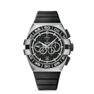 Omega - 121.32.44.52.01.001  Constellation Co-Axial 44 Chronograph Double Eagle Four Counters Stainless Steel / Black / Rubber