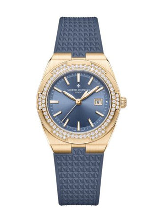 Vacheron Constantin - 1225V/000R-H014  Overseas Quartz Pink Gold - Diamond / Blue