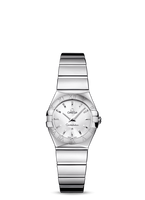 Omega Constellation Quartz 24 Polished Stainless Steel / Diamond Bezel / MOP (123.10.24.60.02.002)