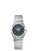 Omega Constellation Quartz 27 Brushed Stainless Steel / Grey Feather (123.10.27.60.53.001)