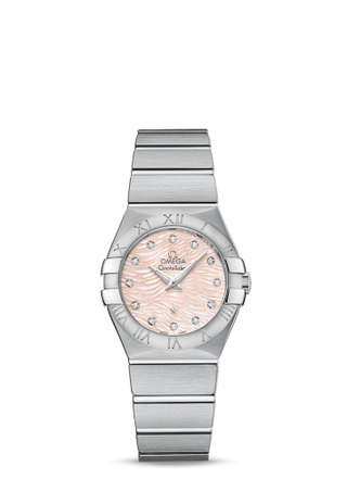 Omega - 123.10.27.60.57.002  Constellation Quartz 27 Brushed Stainless Steel / Pink / MOP