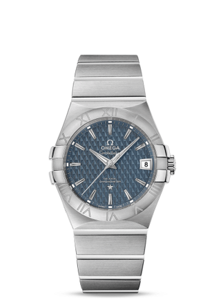 Omega - 123.10.35.20.03.002  Constellation Co-Axial 35 Stainless Steel / Lozenge Blue