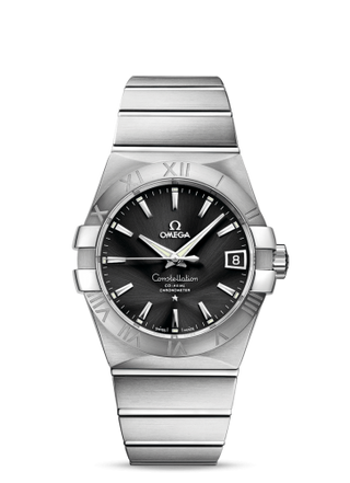 Omega - 123.10.38.21.01.001  Constellation Co-Axial 38 Stainless Steel / Black