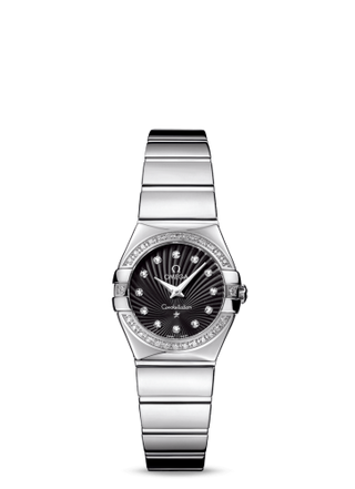 Omega - 123.15.24.60.51.002  Constellation Quartz 24 Polished Stainless Steel / Diamond / Black Supernova