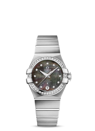 Omega - 123.15.27.20.57.003  Constellation Co-Axial 27 Brushed Stainless Steel / Diamond / Tahiti MOP