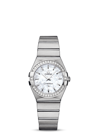 Omega - 123.15.27.60.05.001  Constellation Quartz 27 Brushed Stainless Steel / Diamond / MOP