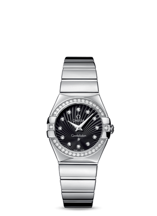 Omega - 123.15.27.60.51.002  Constellation Quartz 27 Polished Stainless Steel / Diamond / Black Supernova