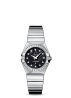 Omega Constellation Quartz 27 Polished Stainless Steel / Diamond / MOP (123.15.27.60.51.002)