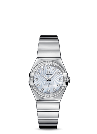 Omega - 123.15.27.60.55.004  Constellation Quartz 27 Polished Stainless Steel / Diamond / MOP Supernova