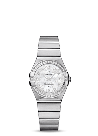 Omega - 123.15.27.60.55.005  Constellation Quartz 27 Brushed Stainless Steel / Diamond / MOP Omega