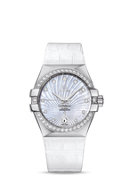 Omega Constellation Co-Axial 35 Stainless Steel / Diamond / Blue Supernova / Alligator (123.18.35.20.55.001)