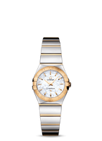 Omega Constellation Quartz 24 Polished Stainless Steel / Yellow Gold / Champagne (123.20.24.60.05.004)