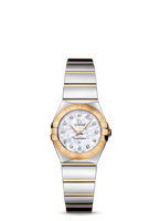 Omega Constellation Quartz 24 Polished Stainless Steel / Yellow Gold / Diamond / MOP (123.20.24.60.55.004)